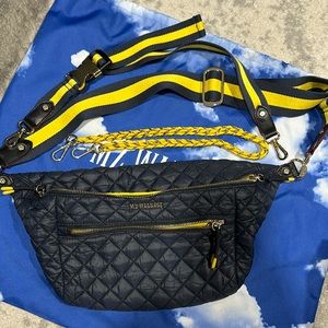 Navy MZ Wallace fanny pack